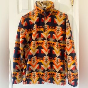 Zara Multicolor Fleece Southwestern Sweater